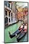 Romantic Gondola Venice Scene-null-Mounted Art Print