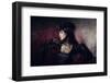 Romantic Gothic Girl in Victorian Style Clothes, Shot over Smoky Background-Elisanth-Framed Premium Photographic Print