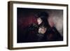 Romantic Gothic Girl in Victorian Style Clothes, Shot over Smoky Background-Elisanth-Framed Photographic Print