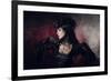 Romantic Gothic Girl in Victorian Style Clothes, Shot over Smoky Background-Elisanth-Framed Photographic Print