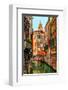 Romantic Green Venice Canal-null-Framed Art Print