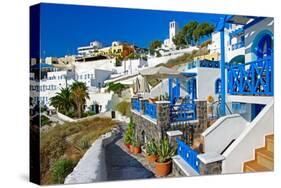 Romantic Holidays - Amazing Santorini Resorts-Maugli-l-Stretched Canvas