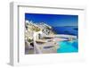 Romantic Holidays - Santorini Resorts-Maugli-l-Framed Photographic Print