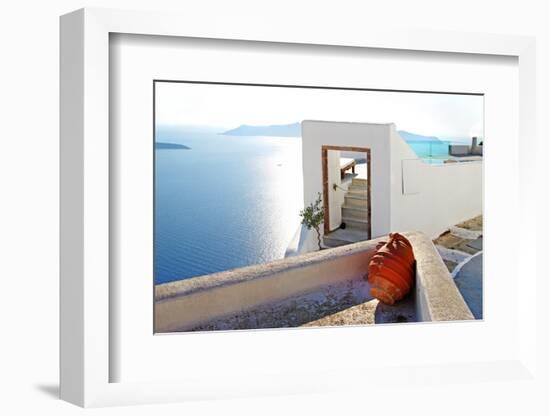 Romantic Holidays - Santorini Resorts-Maugli-l-Framed Photographic Print