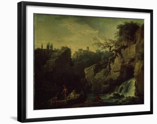 Romantic Landscape (Landscape in the Taste of Salvatore Ros), 1746-Claude Joseph Vernet-Framed Giclee Print