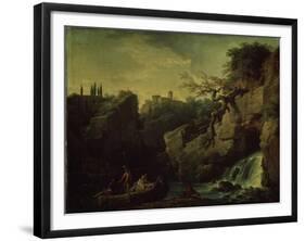 Romantic Landscape (Landscape in the Taste of Salvatore Ros), 1746-Claude Joseph Vernet-Framed Giclee Print