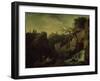 Romantic Landscape (Landscape in the Taste of Salvatore Ros), 1746-Claude Joseph Vernet-Framed Giclee Print