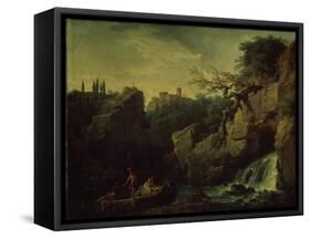 Romantic Landscape (Landscape in the Taste of Salvatore Ros), 1746-Claude Joseph Vernet-Framed Stretched Canvas