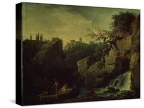 Romantic Landscape (Landscape in the Taste of Salvatore Ros), 1746-Claude Joseph Vernet-Stretched Canvas