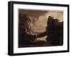 Romantic Landscape (Last of the Mohicans), 1827 (Oil on Paper)-Thomas Cole-Framed Giclee Print