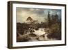 Romantic Landscape with Waterfall-Marcus Larson-Framed Giclee Print