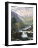 Romantic Landscape with Waterfall-George Beetholme-Framed Giclee Print