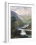 Romantic Landscape with Waterfall-George Beetholme-Framed Giclee Print