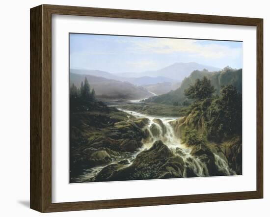 Romantic Landscape-Edouard De Vigne-Framed Giclee Print