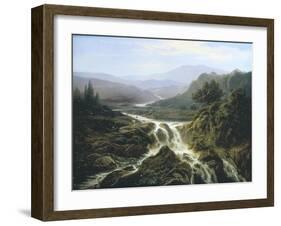 Romantic Landscape-Edouard De Vigne-Framed Giclee Print