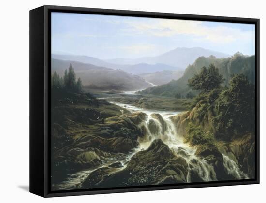 Romantic Landscape-Edouard De Vigne-Framed Stretched Canvas