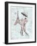 Romantic love Eiffel-OnRei-Framed Art Print