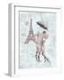 Romantic love Eiffel-OnRei-Framed Art Print