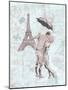 Romantic love Eiffel-OnRei-Mounted Art Print