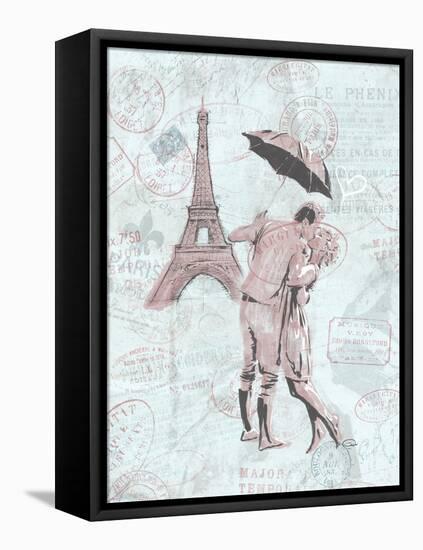 Romantic love Eiffel-OnRei-Framed Stretched Canvas