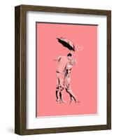 Romantic Love Pink-OnRei-Framed Art Print