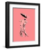 Romantic Love Pink-OnRei-Framed Art Print