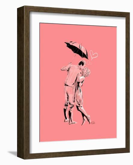 Romantic Love Pink-OnRei-Framed Art Print