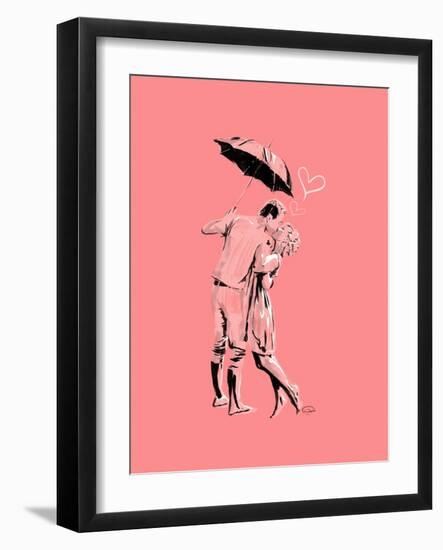 Romantic Love Pink-OnRei-Framed Art Print