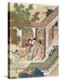 Romantic Meeting, Illustration from a Traditional Chinese Novel-null-Stretched Canvas