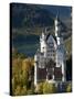 Romantic Neuschwanstein Castle and German Alps During Autumn, Southern Part of Romantic Road, Bavar-Richard Nebesky-Stretched Canvas