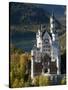 Romantic Neuschwanstein Castle and German Alps During Autumn, Southern Part of Romantic Road, Bavar-Richard Nebesky-Stretched Canvas