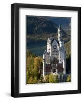 Romantic Neuschwanstein Castle and German Alps During Autumn, Southern Part of Romantic Road, Bavar-Richard Nebesky-Framed Photographic Print