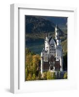 Romantic Neuschwanstein Castle and German Alps During Autumn, Southern Part of Romantic Road, Bavar-Richard Nebesky-Framed Photographic Print