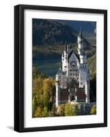 Romantic Neuschwanstein Castle and German Alps During Autumn, Southern Part of Romantic Road, Bavar-Richard Nebesky-Framed Photographic Print