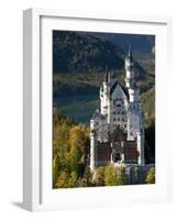 Romantic Neuschwanstein Castle and German Alps During Autumn, Southern Part of Romantic Road, Bavar-Richard Nebesky-Framed Photographic Print