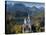 Romantic Neuschwanstein Castle and German Alps in Autumn, Southern Part of Romantic Road, Bavaria,-Richard Nebesky-Stretched Canvas