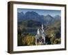 Romantic Neuschwanstein Castle and German Alps in Autumn, Southern Part of Romantic Road, Bavaria,-Richard Nebesky-Framed Photographic Print