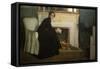 Romantic Novel-Santiago Rusiñol-Framed Stretched Canvas