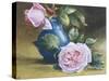 Romantic Pink Roses-Blanche Lindsay-Stretched Canvas