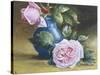 Romantic Pink Roses-Blanche Lindsay-Stretched Canvas