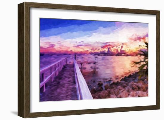 Romantic Pontoon III - In the Style of Oil Painting-Philippe Hugonnard-Framed Giclee Print