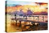 Romantic Pontoon - In the Style of Oil Painting-Philippe Hugonnard-Stretched Canvas