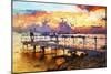 Romantic Pontoon - In the Style of Oil Painting-Philippe Hugonnard-Mounted Giclee Print