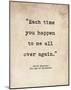 Romantic Quote Poster - Age of Innocence - Edith Wharton-Jeanne Stevenson-Mounted Art Print