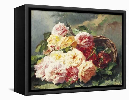 Romantic Roses-Pierre Bourgogne-Framed Stretched Canvas