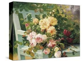 Romantic Roses-Eugene Henri Cauchois-Stretched Canvas