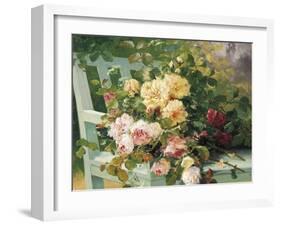 Romantic Roses-Eugene Henri Cauchois-Framed Giclee Print