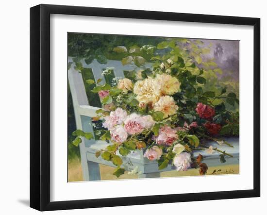 Romantic Roses-Eugene Henri Cauchois-Framed Giclee Print