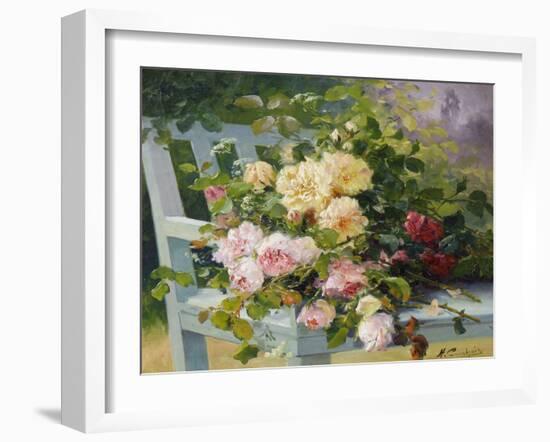 Romantic Roses-Eugene Henri Cauchois-Framed Giclee Print