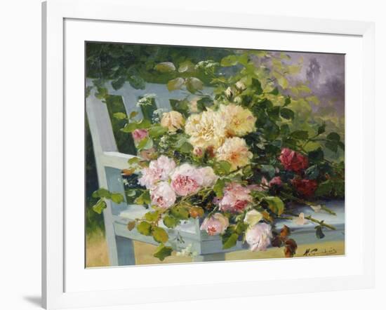 Romantic Roses-Eugene Henri Cauchois-Framed Giclee Print
